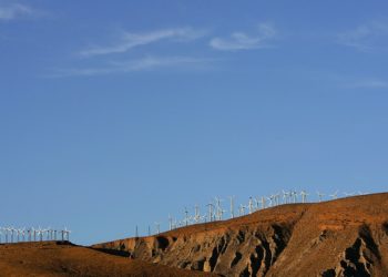PALM SPRINGS, CA - MAY 13:  Giant wind turbines are powered by strong prevailing winds on May 13, 2008 near Palm Springs, California. A US government report released this week concludes that wind energy could generate 20 percent of the electricity produced in the US by 2030, as much as is currently provided by nuclear reactors. Although wind energy constitutes only about 1 percent of the electricity of the nation, wind energy is experiencing a growth spurt with an increase of 45 percent jump last year. The report envisions more than 75,000 new wind turbines, many of them bigger than those in use today, and many of them in offshore waters to increase production from the current 16,000 megawatts of power to 300,000 megawatts. The report does not predict that such growth will actually occur but rather that it is possible.  (Photo by David McNew/Getty Images)