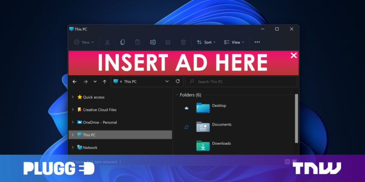 Dear Microsoft, putting ads in the Windows 11 File Explorer is dumb