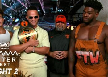 Team Taz consists of the ECW veteran, his son, Ricky Starks and Powerhouse Hobbs