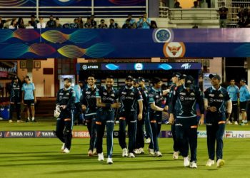 Gujarat Titans ahead of their match against Punjab Kings. Pic: IPLT20.COM