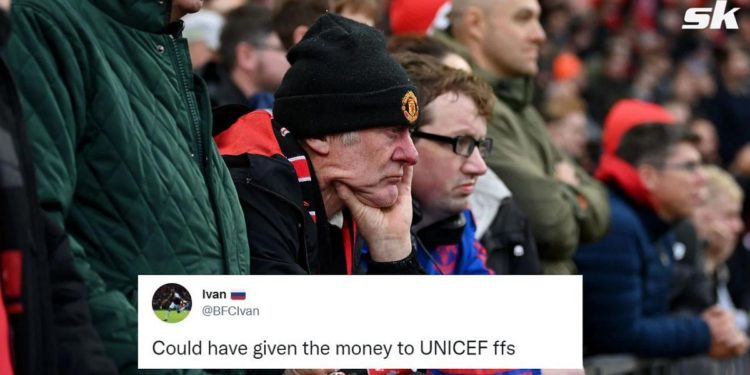 Fans are not happy with Bruno Fernandes' first-half display against Everton