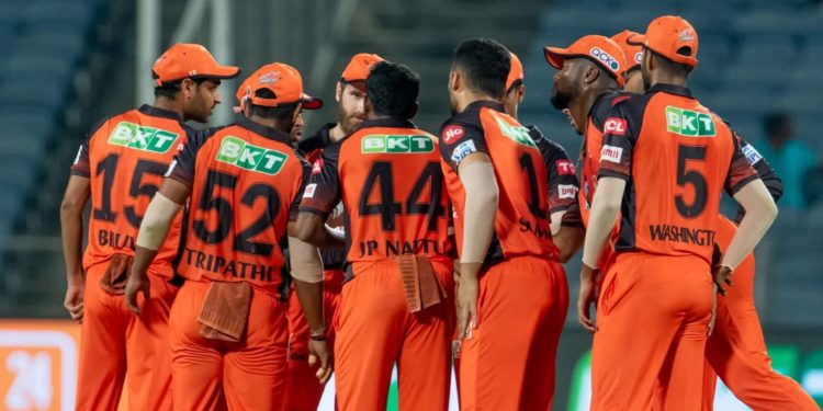 Sunrisers Hyderabad during their clash against Rajasthan Royals. Pic: IPLT20.COM