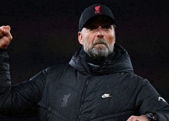 Liverpool boss Jurgen Klopp celebrates after a game