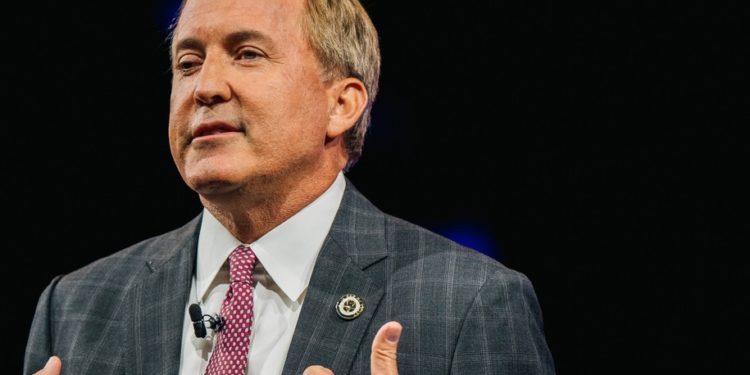 DALLAS, TEXAS - JULY 11: Texas Attorney General Ken Paxton speaks during the Conservative Political Action Conference CPAC held at the Hilton Anatole on July 11, 2021 in Dallas, Texas. CPAC began in 1974, and is a conference that brings together and hosts conservative organizations, activists, and world leaders in discussing current events and future political agendas.  (Photo by Brandon Bell/Getty Images)