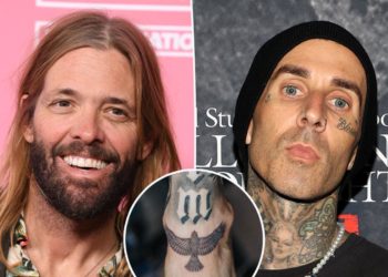 Travis Barker gets hawk tattoo in honor of Taylor Hawkins