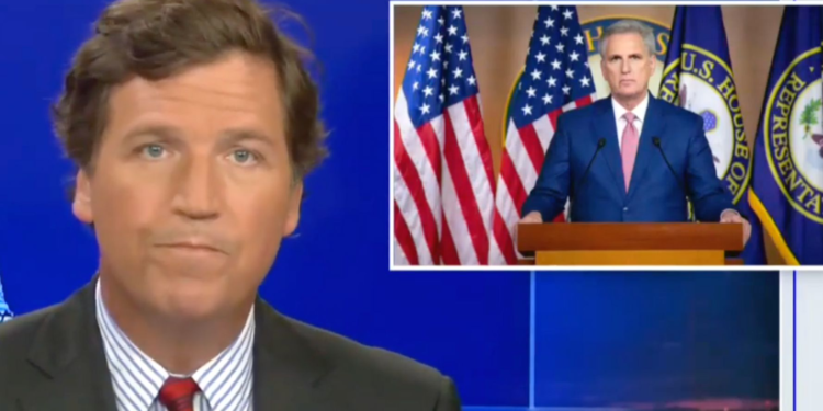 Tucker Carlson Declares Kevin McCarthy A 'Puppet Of The Democratic Party'