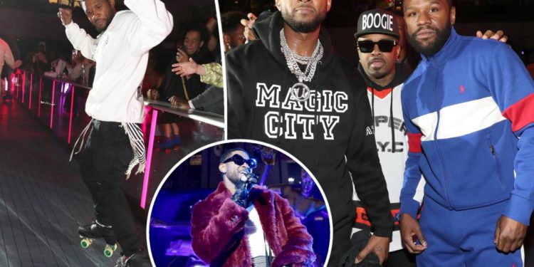 Usher hosts Flipper's Roller Boogie Palace opening at Rock Center