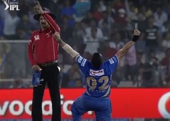 Pravin Tambe claimed a hat-trick against KKR in IPL 2014. Pic: IPLT20