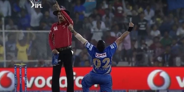 Pravin Tambe claimed a hat-trick against KKR in IPL 2014. Pic: IPLT20