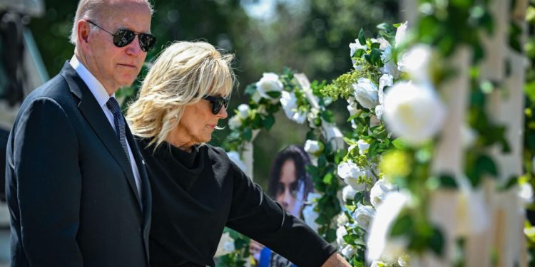 President Biden Visits Uvalde To Pay Respects To School Shooting Victims