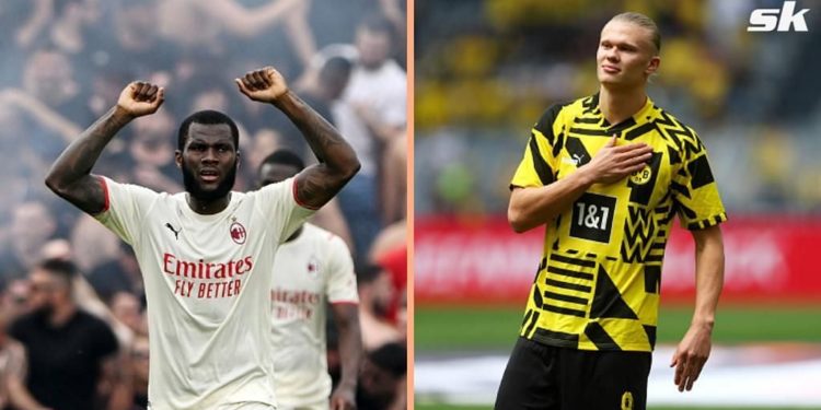 Franck Kessie (left) and Erling Haaland