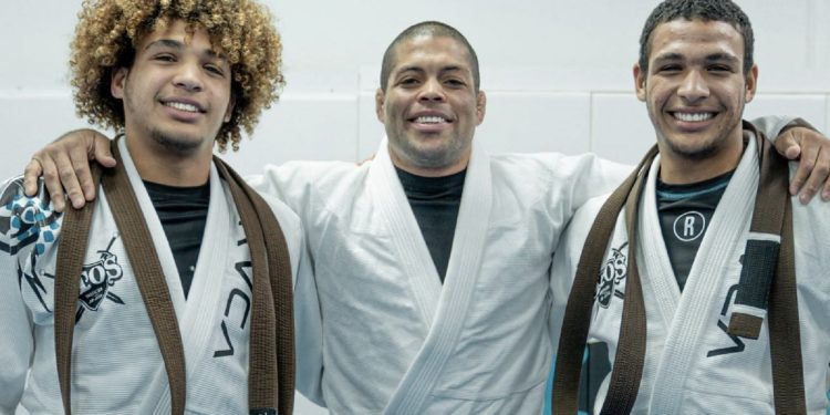 Andre Galvao (center) has high praise for the Ruotolo twins Kade (left) and Tye (right) ahead of ONE 157. [Photo Andre Galvao Instagram]
