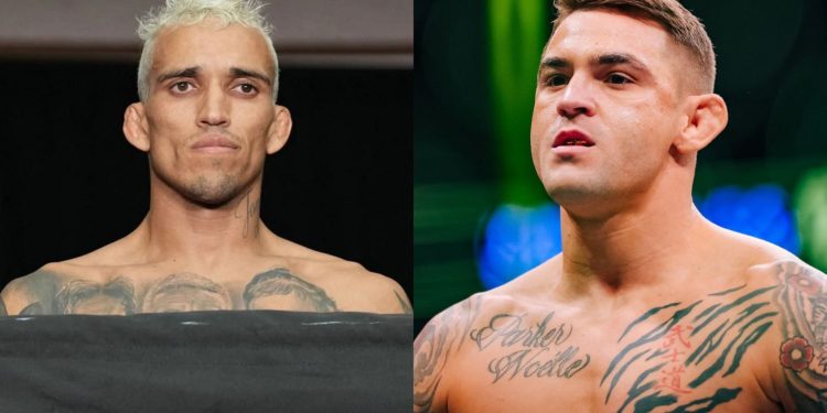 Charles Oliveira (left) and Dustin Poirier (right) (Images via Twitter/@UFC and Getty)