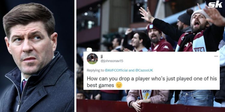 Aston Villa fans rage at Steven Gerrard for star's omission against Liverpool