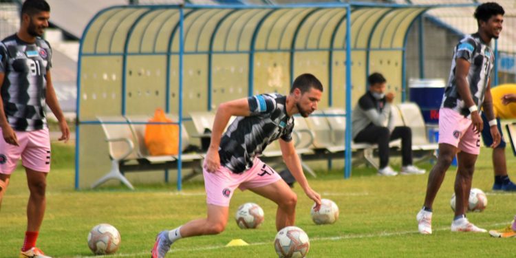 Rajasthan United FC players during a training session (Image credits: I-league Media)