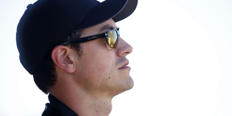 Joey Logano looks on during practice for the NASCAR Cup Series AdventHealth 400 at Kansas Speedway (Photo by Sean Gardner/Getty Images)