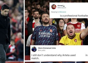 Arsenal fans baffed by Mikel Arteta's decision to start struggling youngster