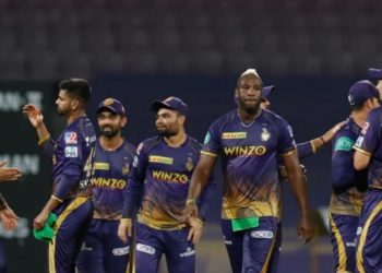 KKR in action during their game against Mumbai Indians in IPL 2022. (P.C.:iplt20.com)