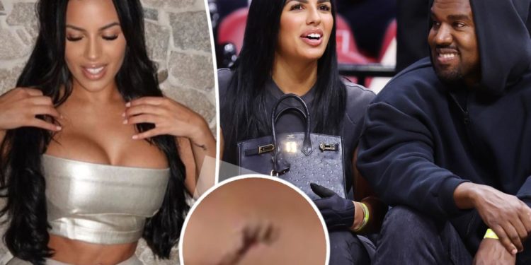 Kanye West's girlfriend Chaney Jones tattoos his name on wrist