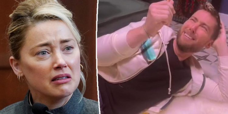 Lance Bass acts out Amber Heard testimony on TikTok