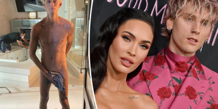 Machine Gun Kelly poses naked in ‘Good Mourning’ pic