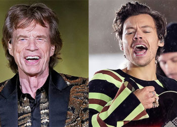 Mick Jagger Harry Styles Performing