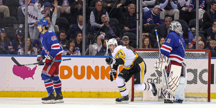 Penguins Sink Rangers 4-3 in Triple Overtime to Take Game 1