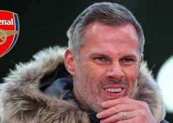 Jamie Carragher does not see the Gunners securing Champions League football next season.
