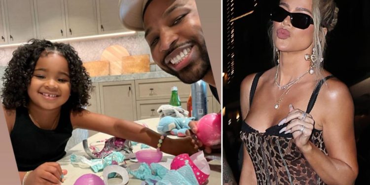 Tristan Thompson cares for daughter True as Khloé heads to Italy