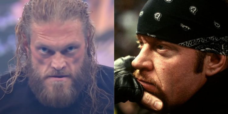 WWE Hall of Famers Edge (left) and The Undertaker (right)