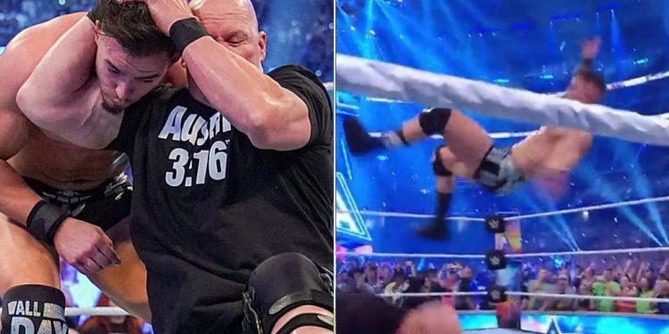 Steve Austin delivers a stunner to Theory!