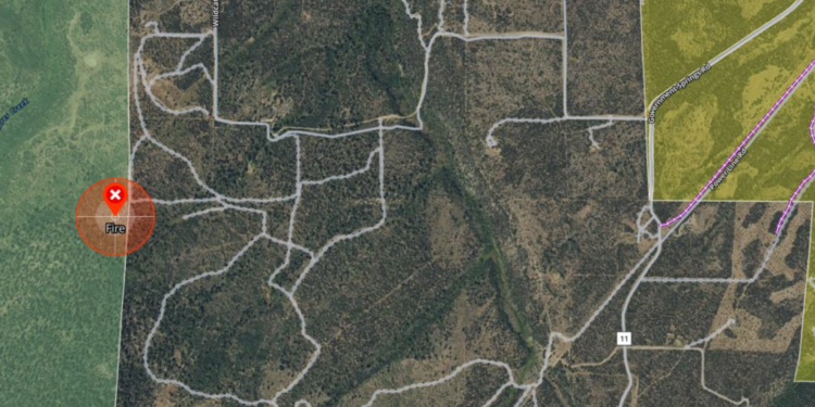 Wildfire burning in Ouray County on Sims Mesa, some residents under pre-evacuation notice.