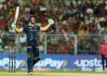 David Miller in action for the Gujarat Titans in IPL 2022. (Image Credits: Twitter)