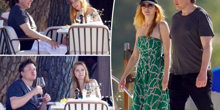 Elon Musk and girlfriend Natasha Bassett have lunch in St. Tropez