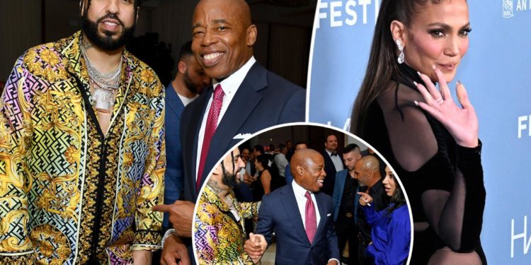 Eric Adams parties with Jennifer Lopez and reality stars