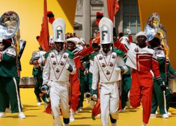 Louis Vuitton brings Florida marching band to the Louvre for Paris fashion week