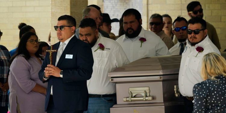 Mourners Gather For Funerals For Uvalde Teacher And Husband