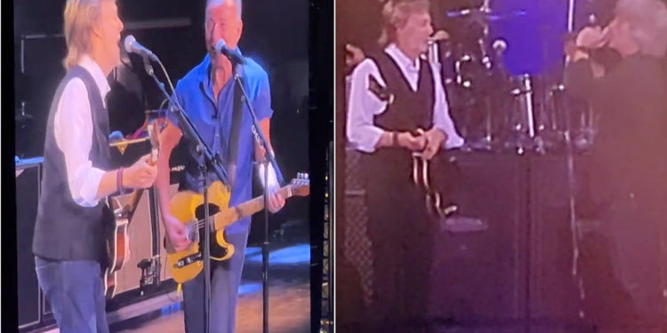 Paul McCartney Joined by Bruce Springsteen and Jon Bon Jovi
