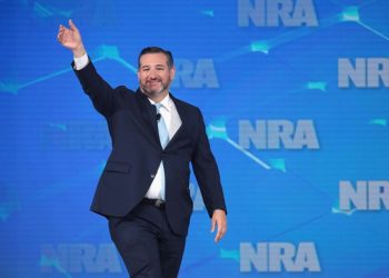 INDIANAPOLIS, INDIANA - APRIL 26: Senator Ted Cruz (R-TX) speaks to guests during the NRA-ILA Leadership Forum at the 148th NRA Annual Meetings & Exhibits on April 26, 2019 in Indianapolis, Indiana. The convention, which runs through Sunday, features more than 800 exhibitors and is expected to draw 80,000 guests. (Photo by Scott Olson/Getty Images)