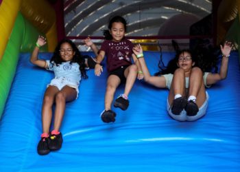 Inflated bouncy house brings balls of fun to midtown Manhattan