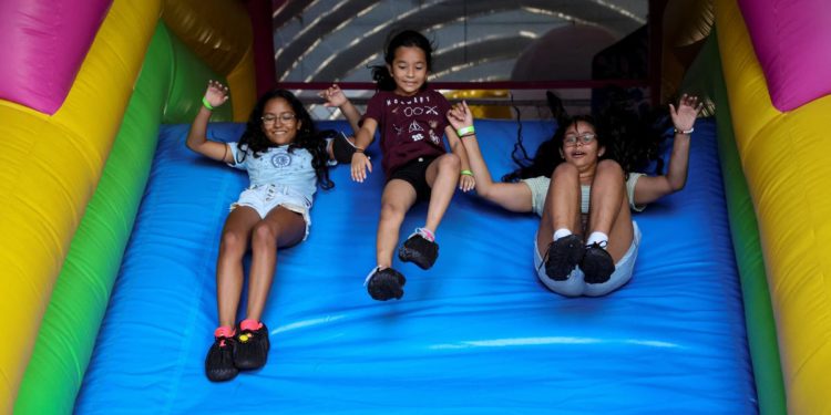 Inflated bouncy house brings balls of fun to midtown Manhattan