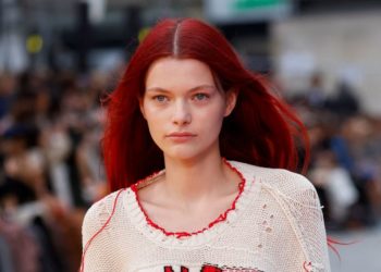 Stella McCartney pushes animal-free fashion message at Pompidou Center show