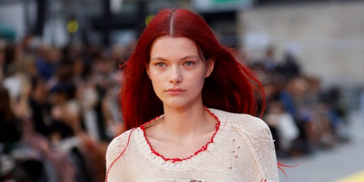 Stella McCartney pushes animal-free fashion message at Pompidou Center show