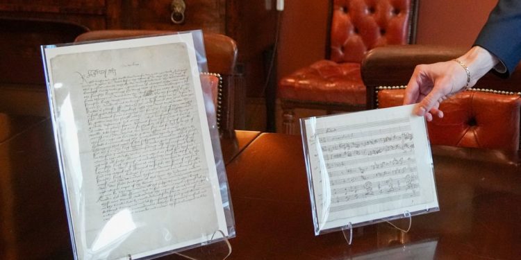Henry VIII military letter, handwritten Mozart music on offer at auction