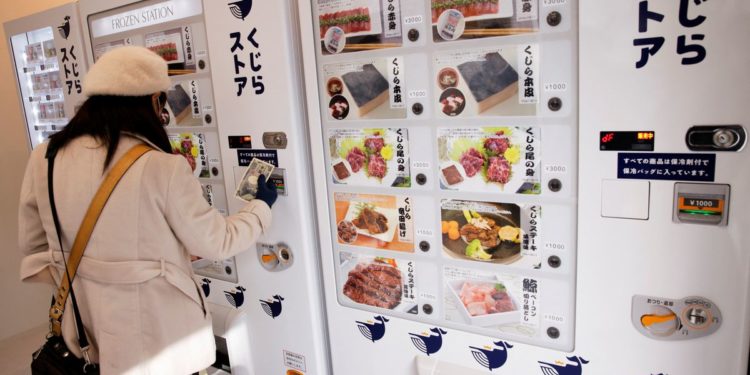 Japan whaling firm pins hopes on vending machines to revive sales