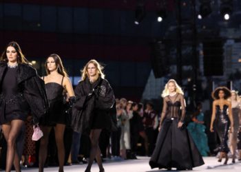 Versace reaches for new heights with starry LA rooftop show