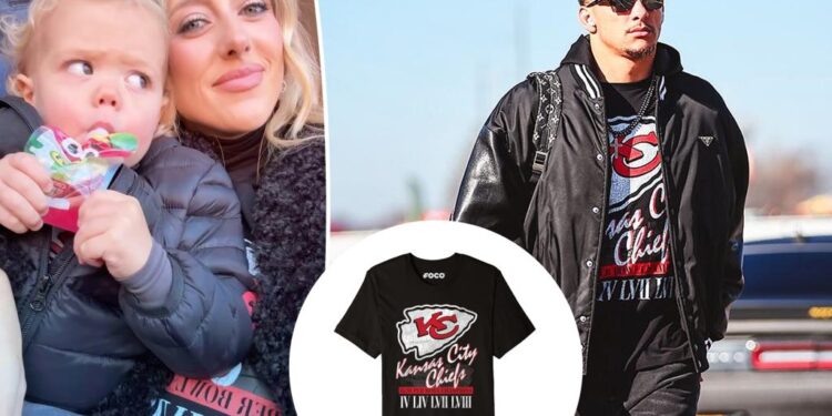 Brittany Mahomes designs custom Amazon merch for Chiefs vs. Raiders game