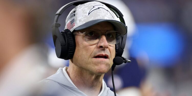 Chargers’ loss to Ravens shows just how much work Jim Harbaugh still has to do