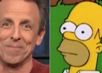 D'OH! Seth Meyers Spots A Classic 'Simpsons' Moment From Joe Biden