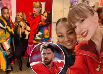 Taylor Swift celebrates Travis Kelce's win with fellow Chiefs WAGs